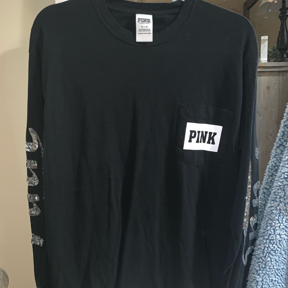 Black long sleeve PINK shirt